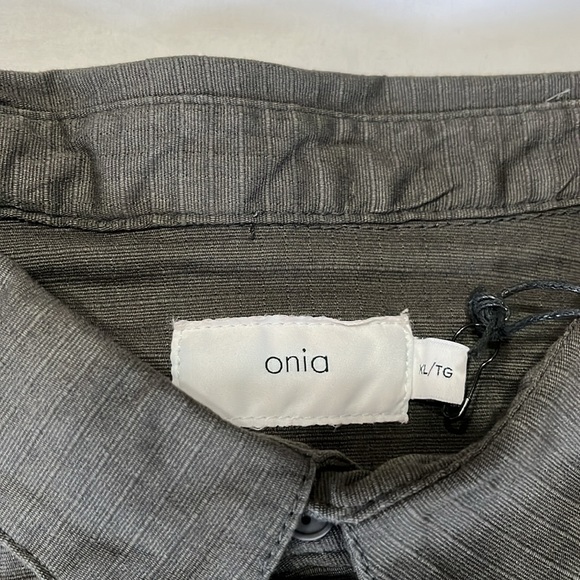 Onia All Terrain Cotton Stretch Ripstop Overshirt in Charcoal Size XL - Picture 9 of 11